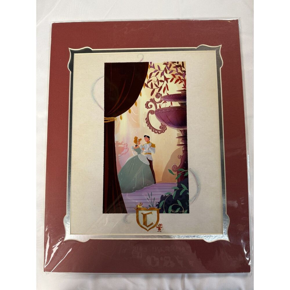 Disney Parks Cinderella All Aglow Steve Thompson Art Print 14x18 Double Matted
